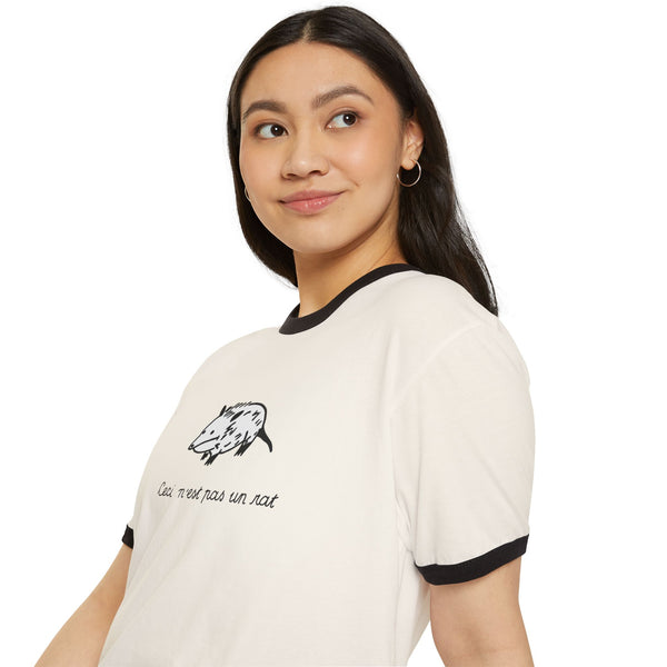 Ceci N'est Pas Un Rat Ringer Tee