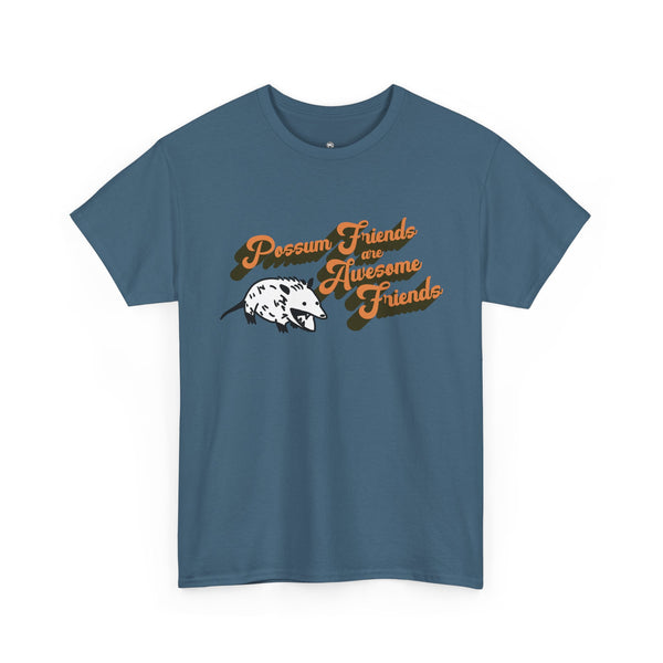 Possum Friends are Awesome Friends Heavy Cotton T
