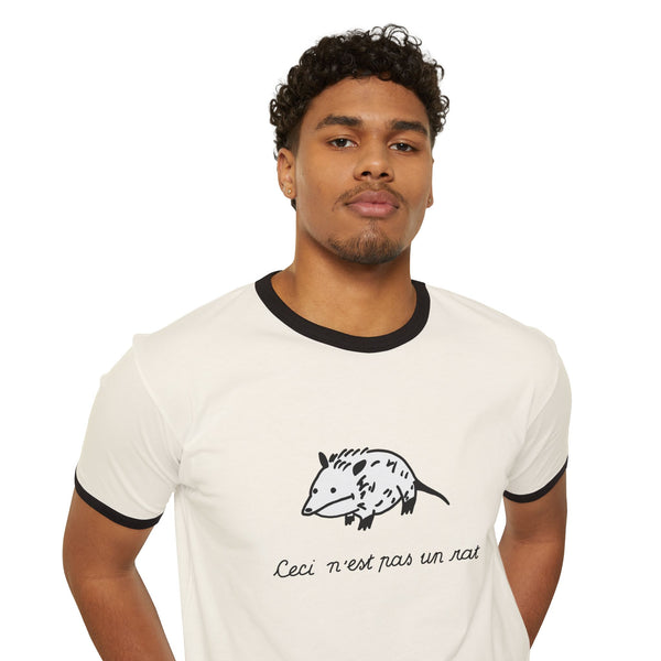 Ceci N'est Pas Un Rat Ringer Tee