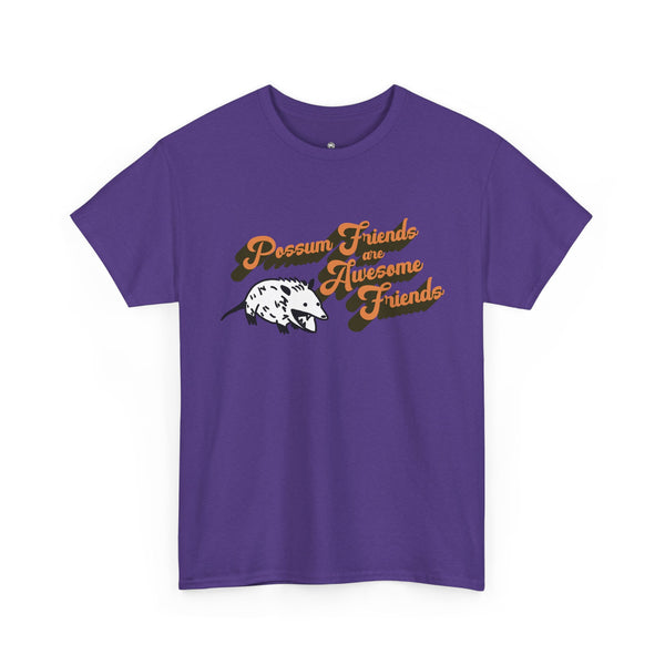 Possum Friends are Awesome Friends Heavy Cotton T